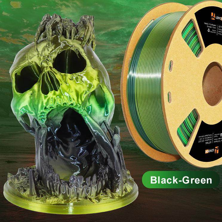 PLA Filament Black-Green Gradient - Lovoon