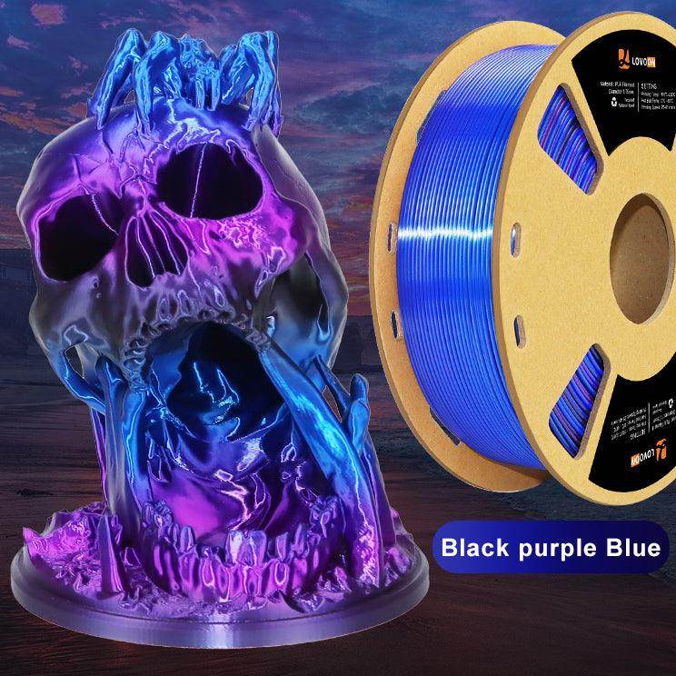 PLA Filament Black-Blue-Purple Gradient - Lovoon