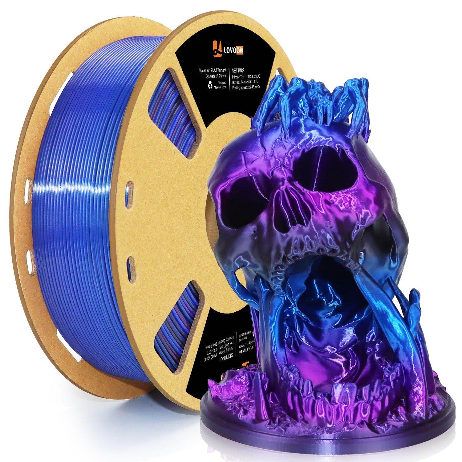 PLA Filament Black-Blue-Purple Gradient - Lovoon