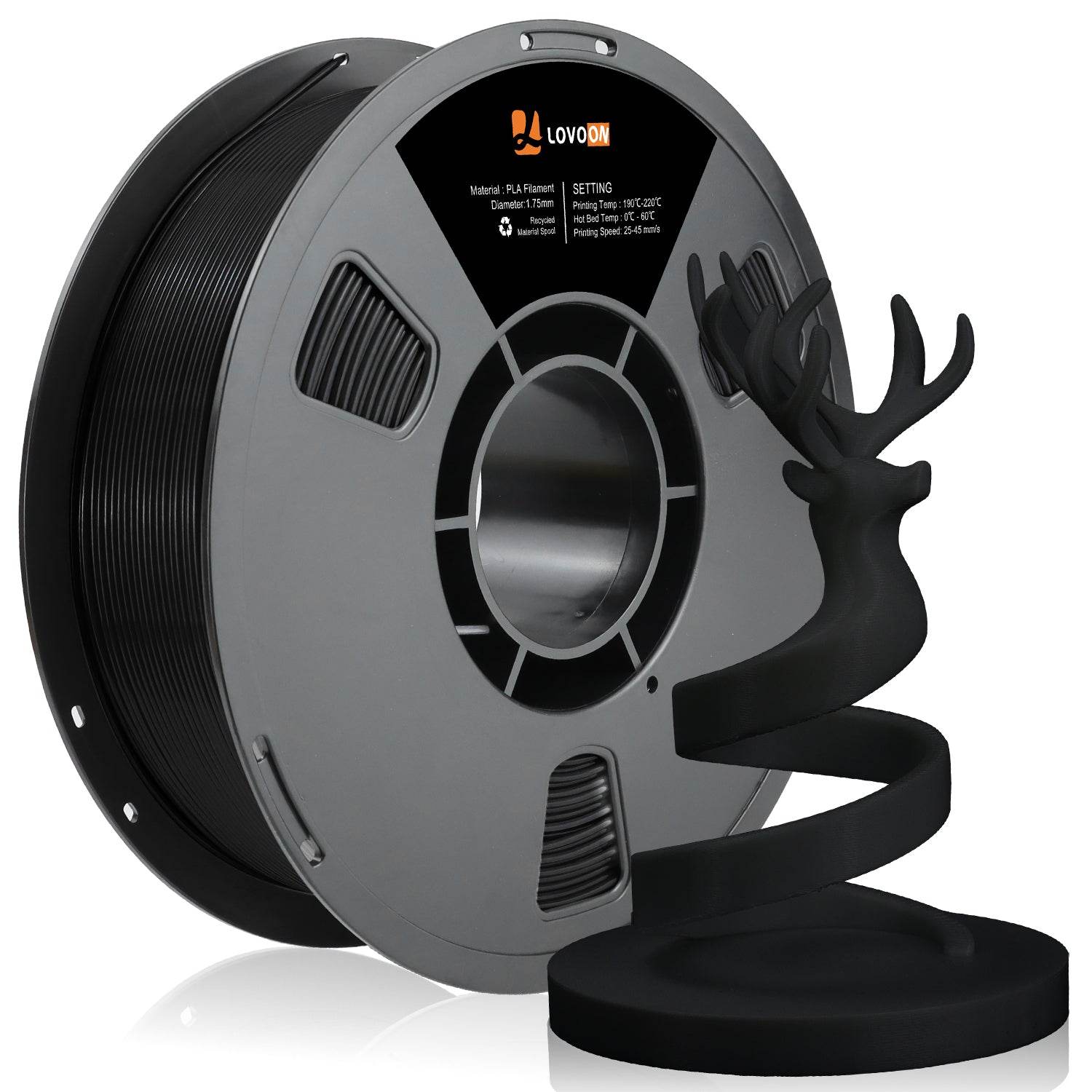 PLA Filament Regular Black - Lovoon