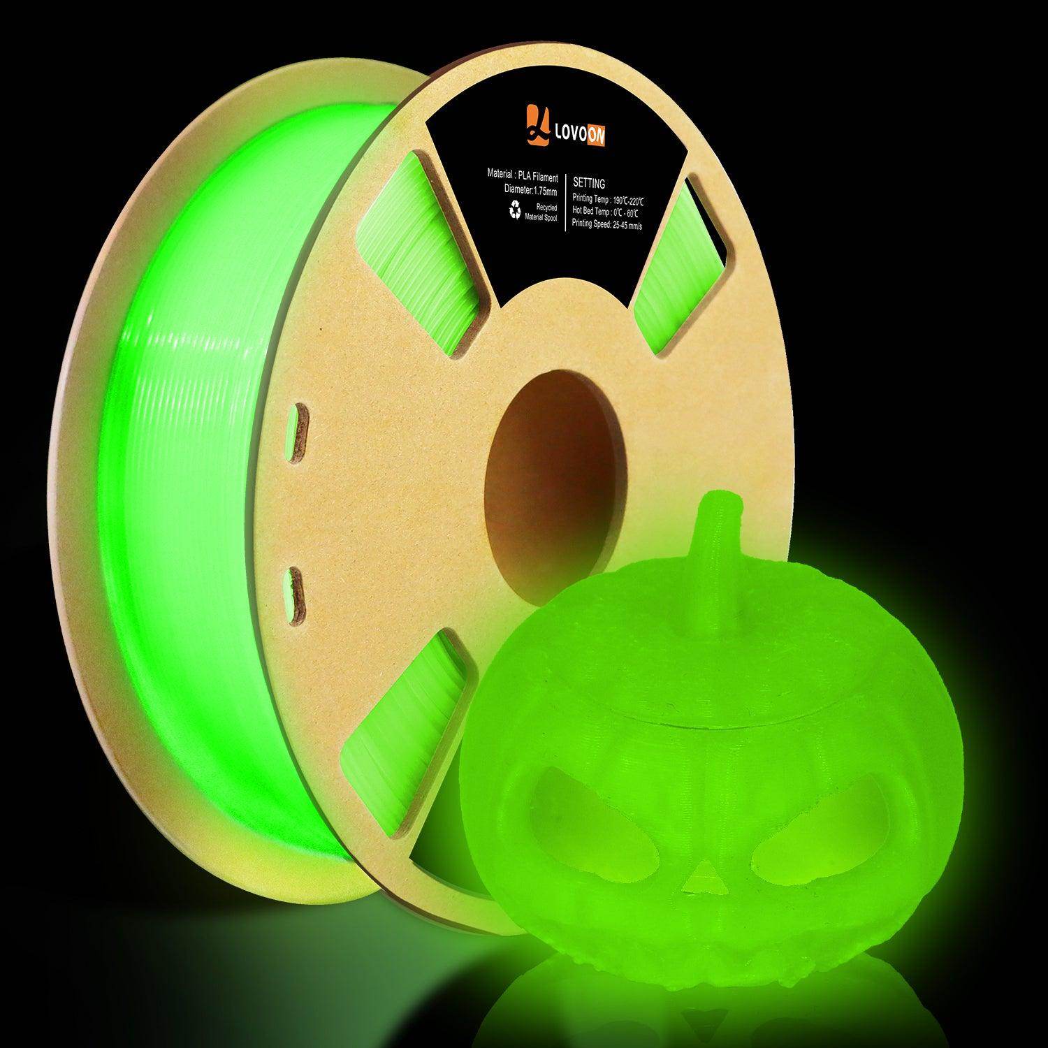 Glow in the Dark PLA Filament Green - Lovoon