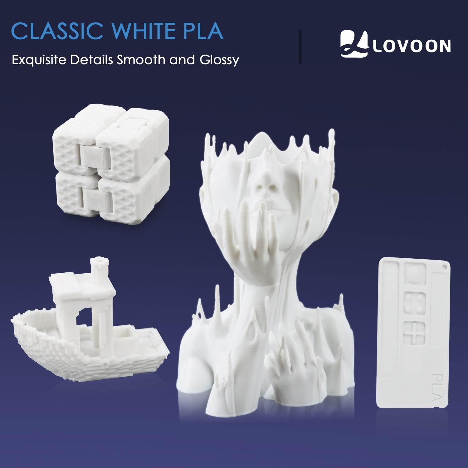 PLA Filament Regular White - Lovoon