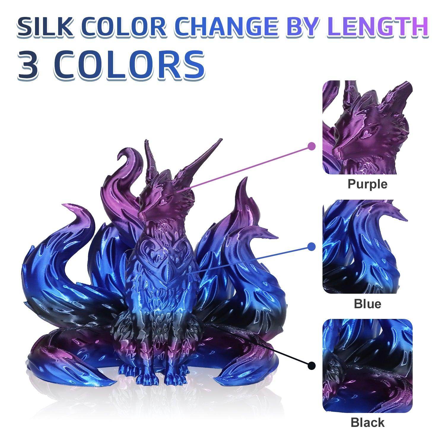 PLA Filament Black-Purple-Blue Gradient - Lovoon