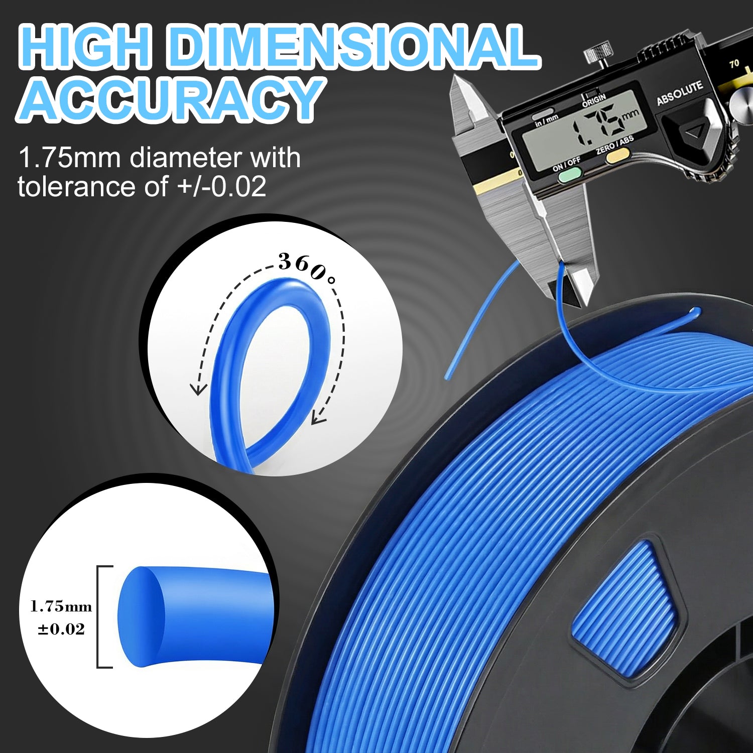 LOVOON PLA Filament Blue 1KG
