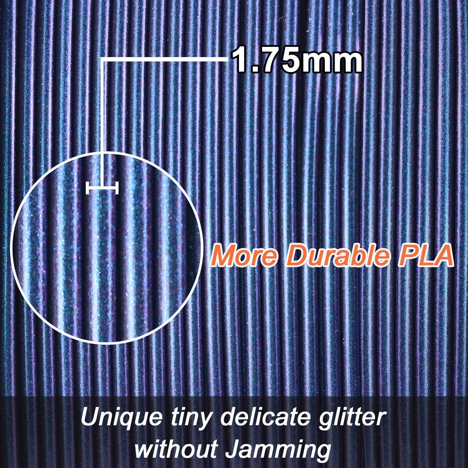 Sparkle PLA Filament Galaxy Purple-Blue Upgraded - Lovoon