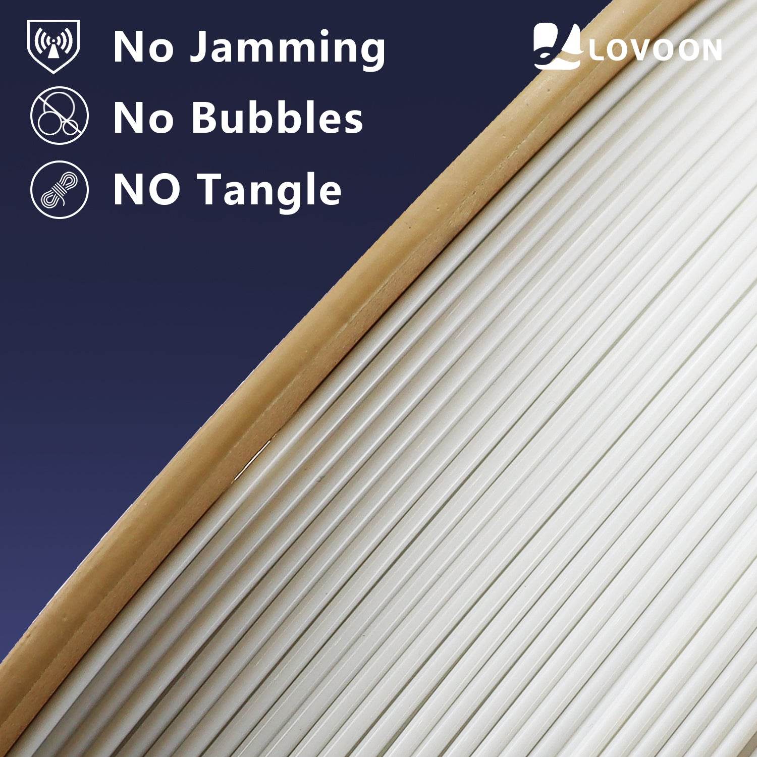 PLA Filament Regular White - Lovoon