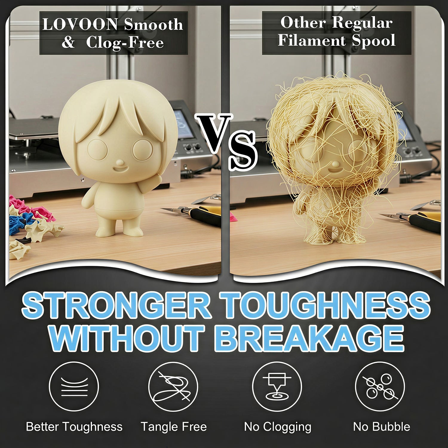 LOVOON PLA Filament Beige 1KG