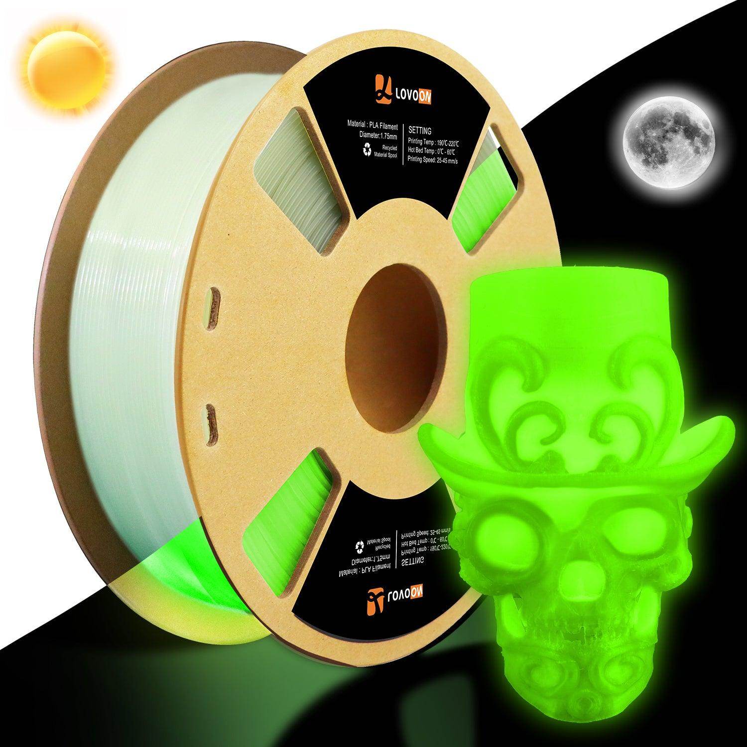Glow in the Dark PLA Filament Green - Lovoon