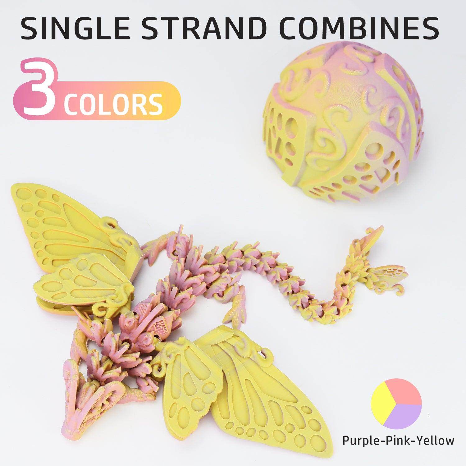 Matte Tricolor PLA Filament Purple-Pink-Yellow - Lovoon