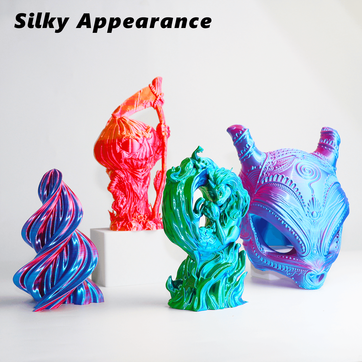 Dual Color Silk PLA Filament Bundle 200g x 4 Spools - Lovoon