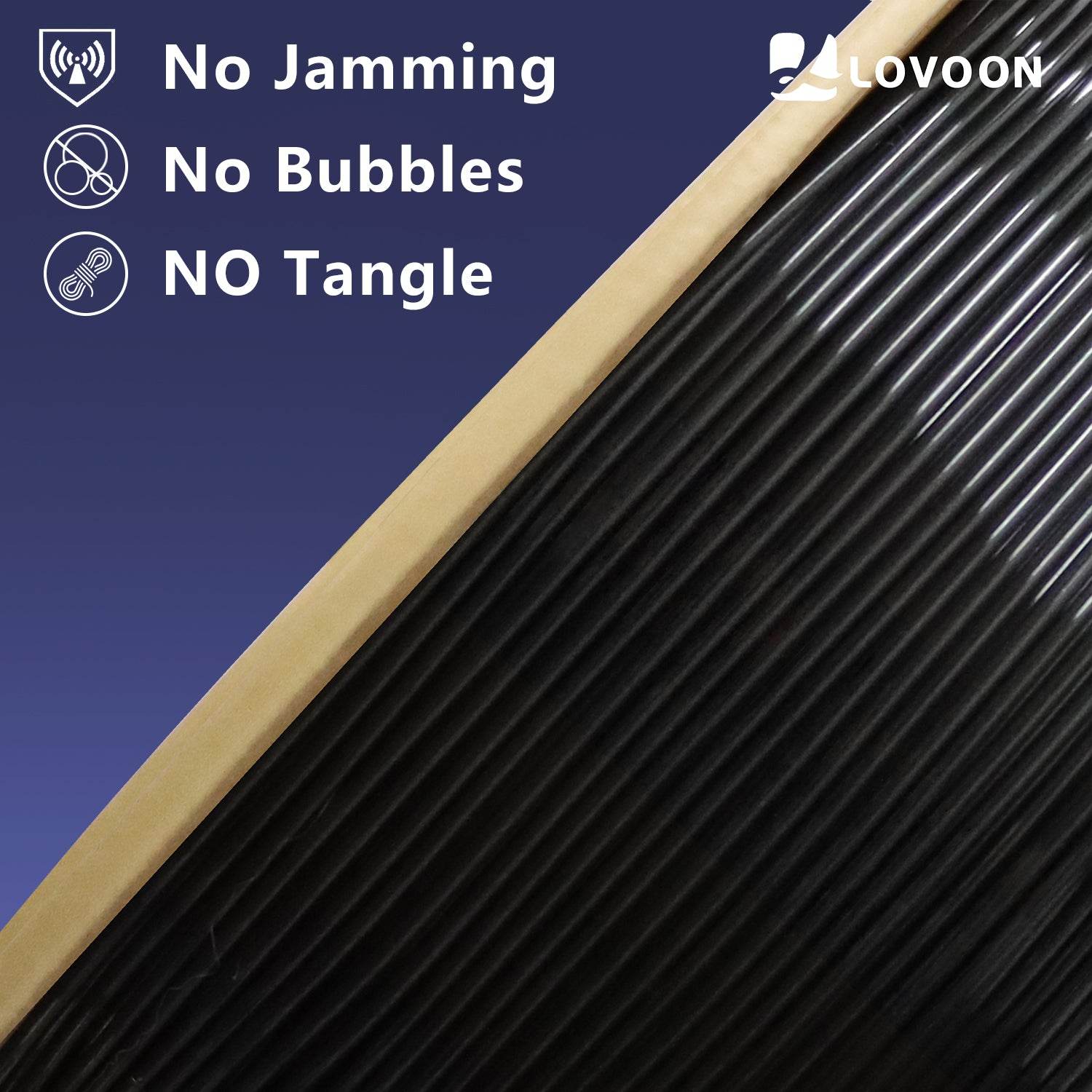 PLA Filament Regular Black - Lovoon