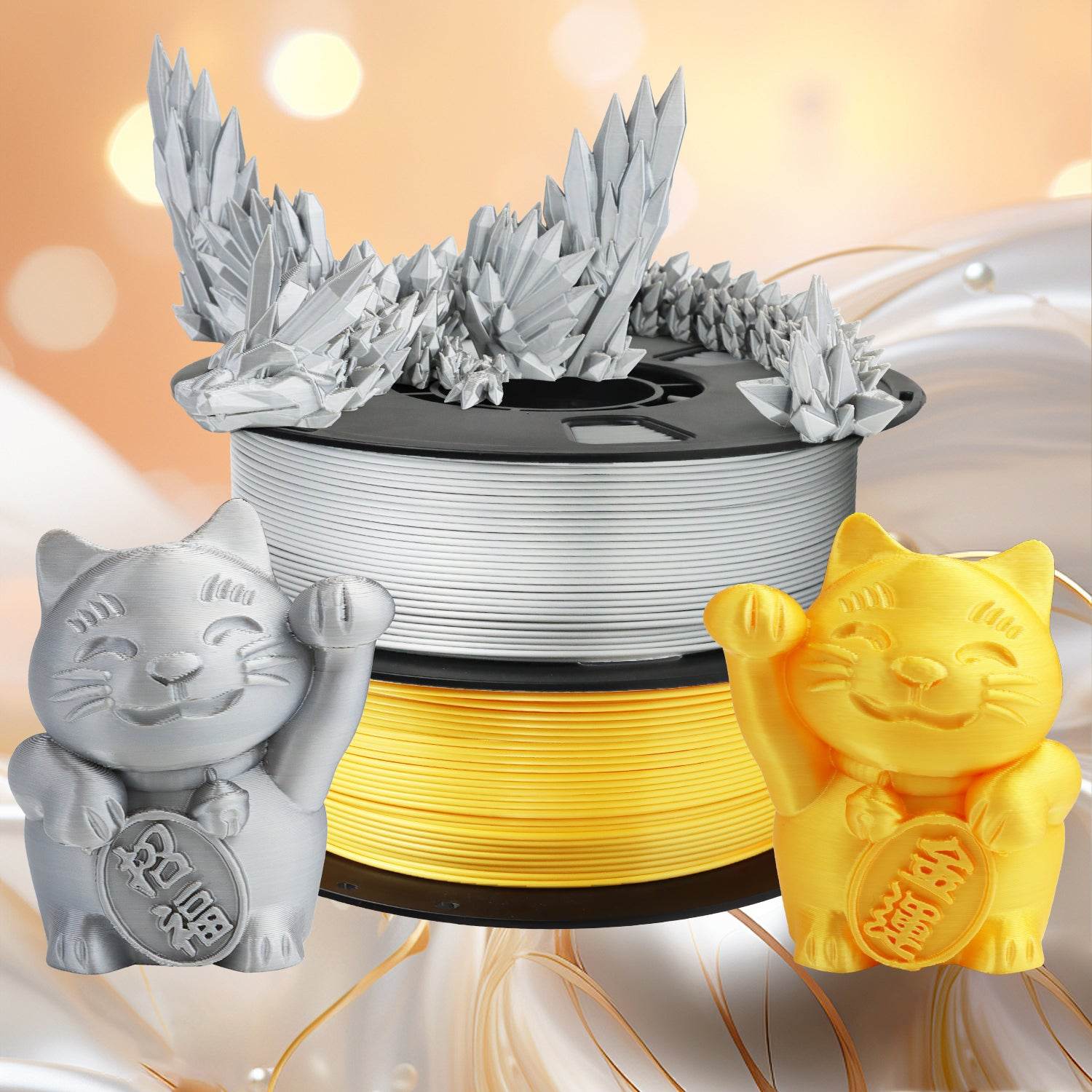 Silk PLA Filament Gold Shiny Surface - Lovoon