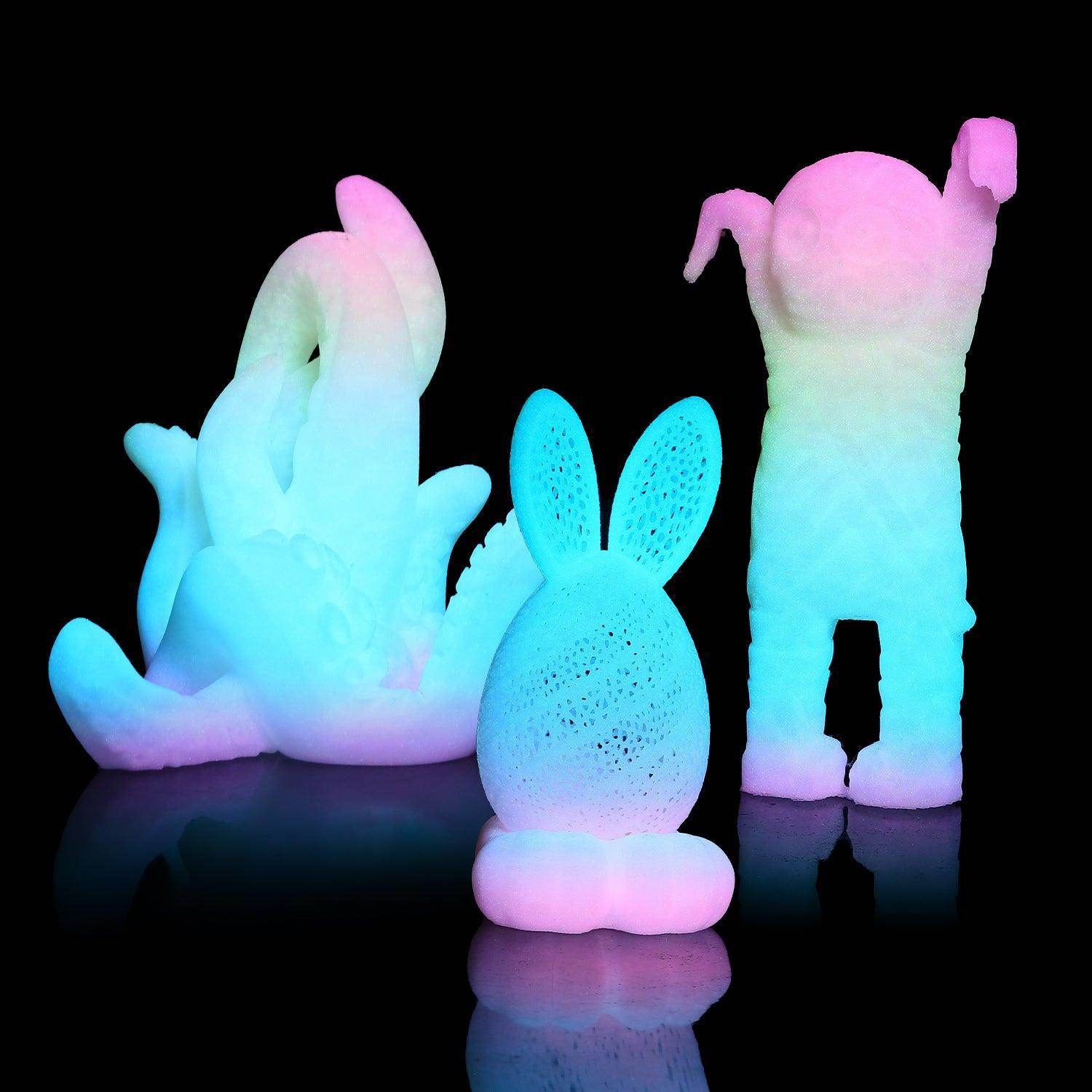Glow in the Dark Rainbow PLA Filament - Lovoon