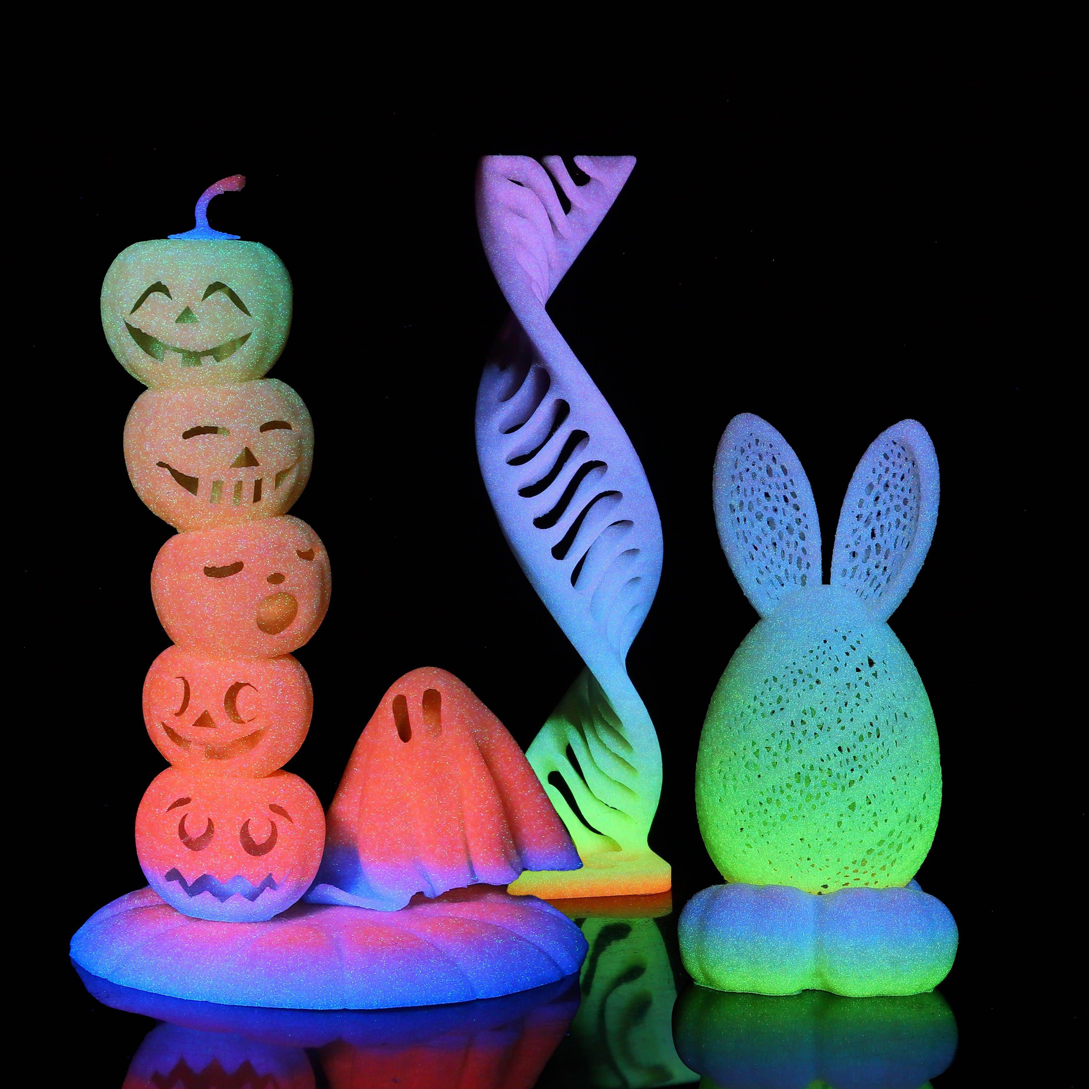 Glow in the Dark Rainbow PLA Filament Purple-Green-Red - Lovoon