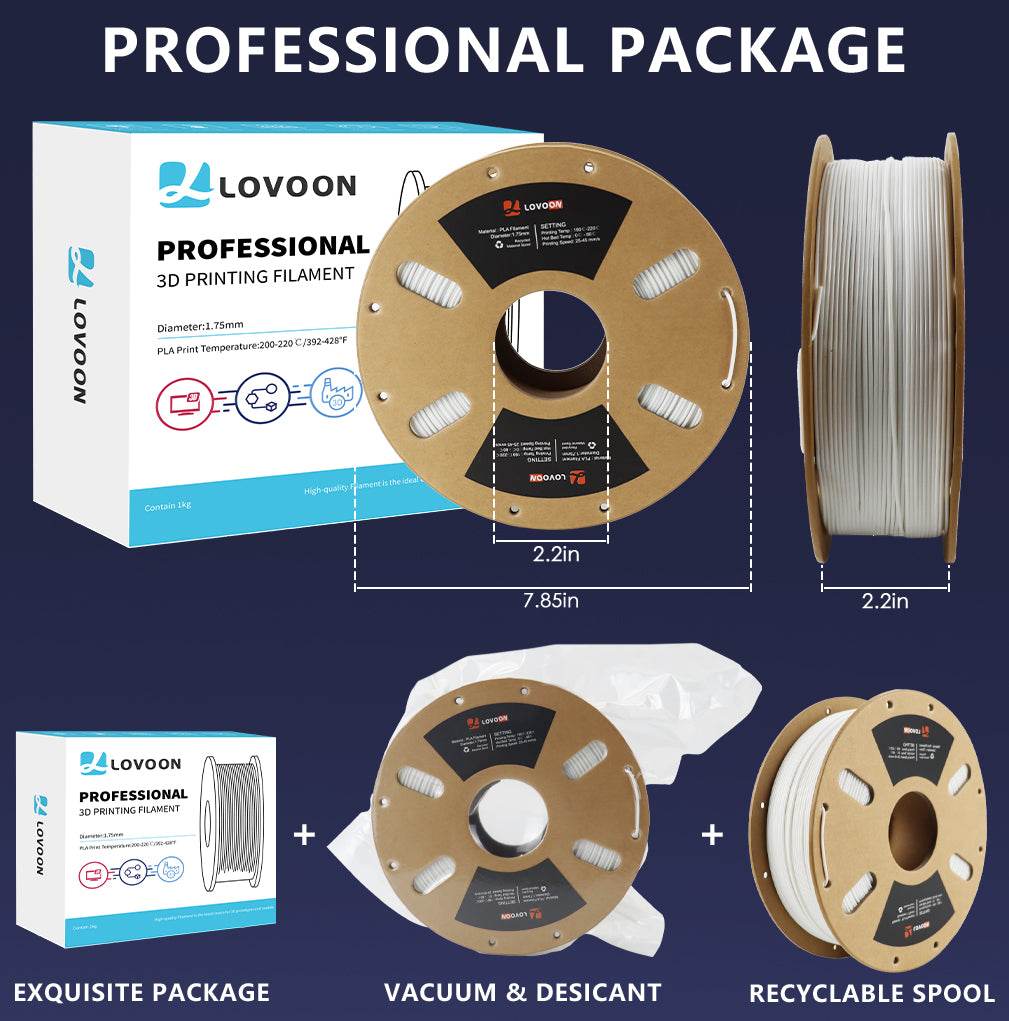 PLA Filament Regular White - Lovoon