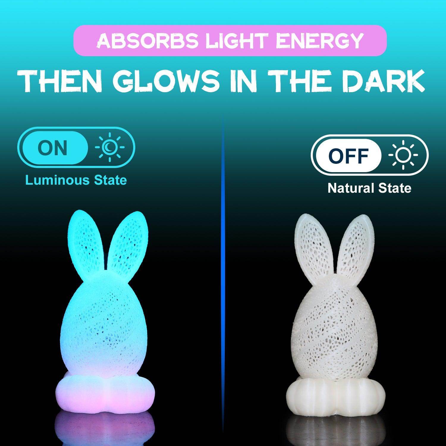 Glow in the Dark Rainbow PLA Filament - Lovoon