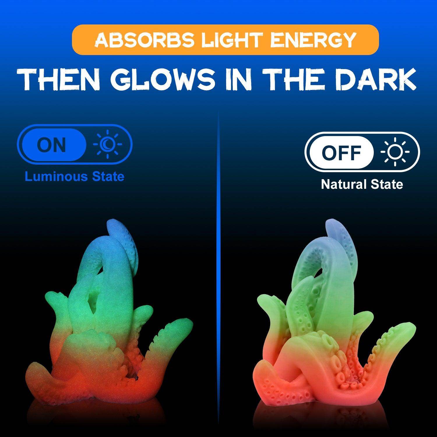 Glow in the Dark Rainbow PLA Filament Purple-Green-Red - Lovoon