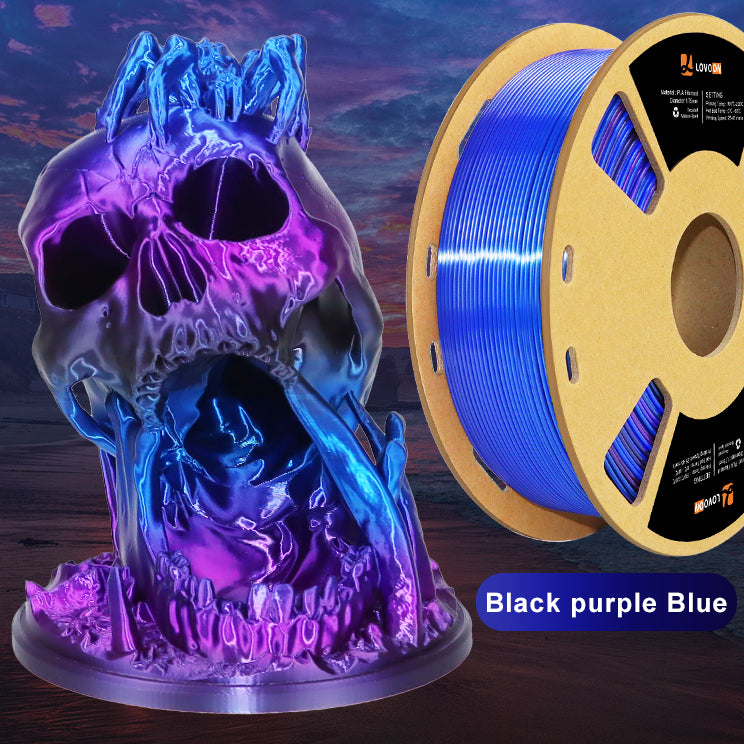 PLA Filament Schwarz-Blau-Lila Farbverlauf