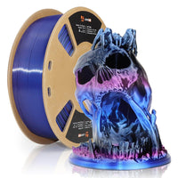 Gradient Silk Black/Blue/Purple(wine Purple)