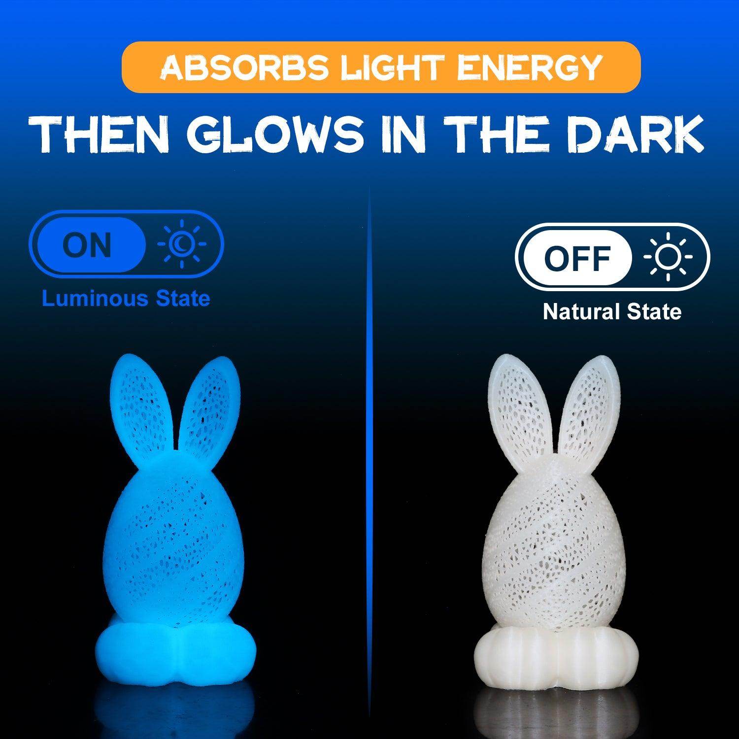 Glow in the Dark PLA Filament Sky Blue - Lovoon