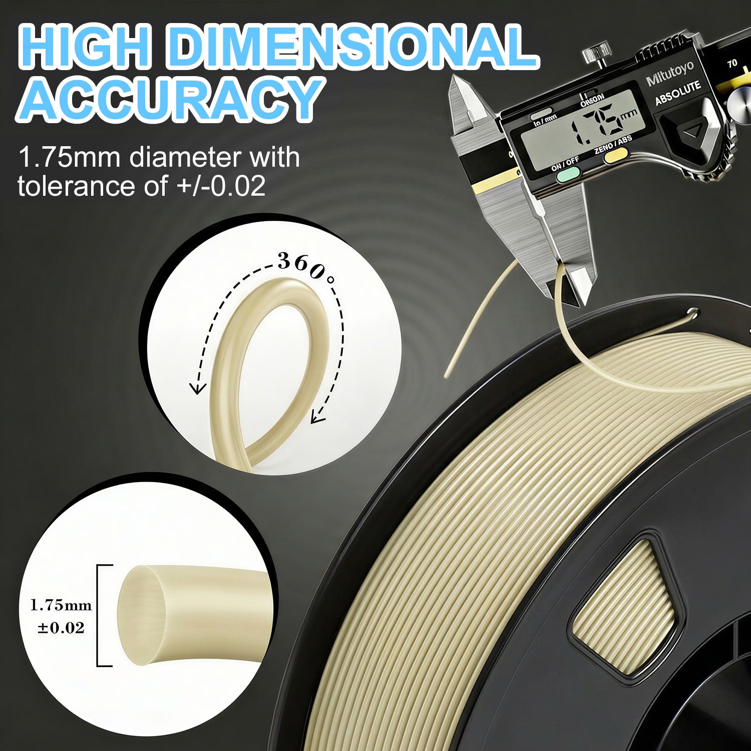 LOVOON PLA Filament Beige 1KG