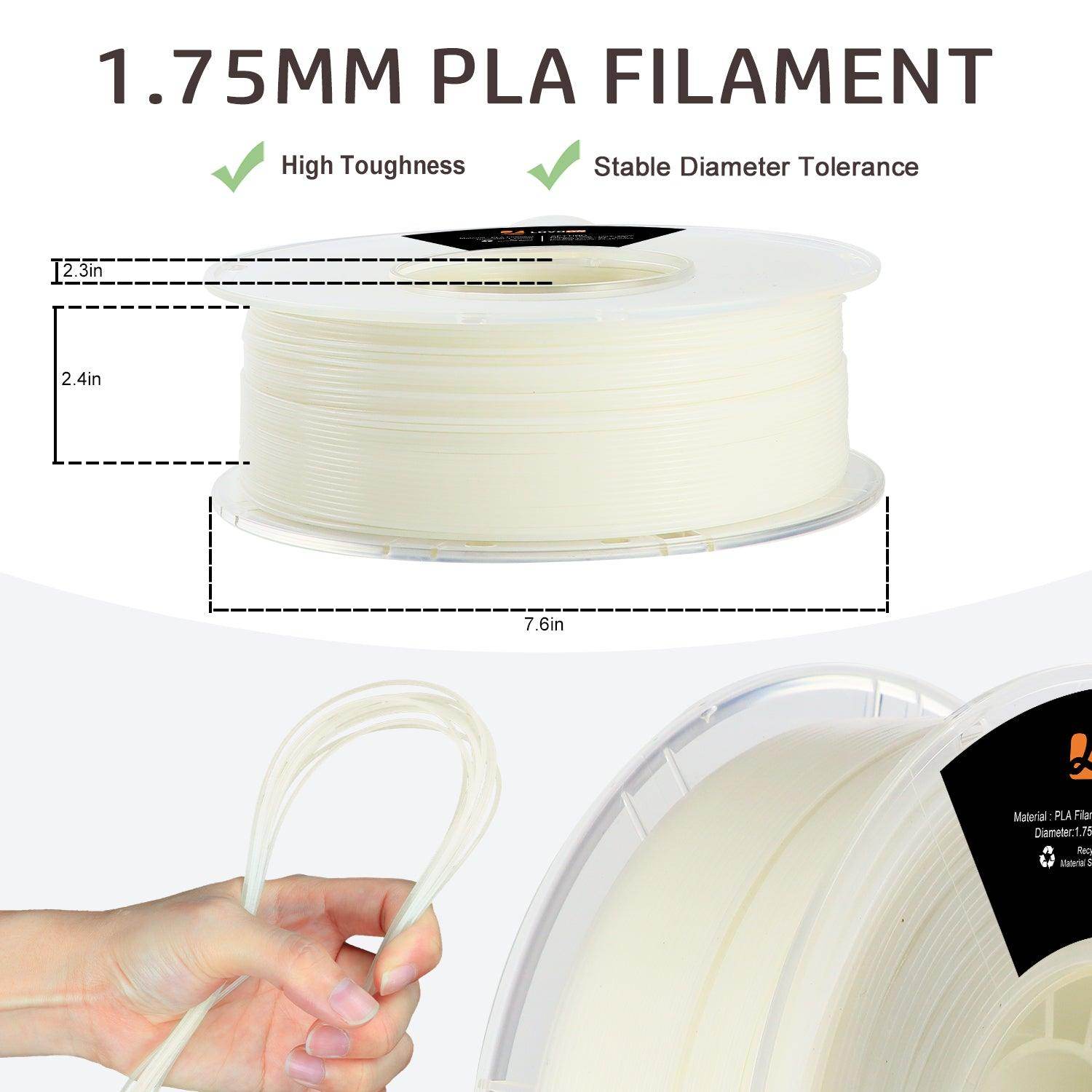 Glow in the Dark PLA Filament Sky Blue - Lovoon