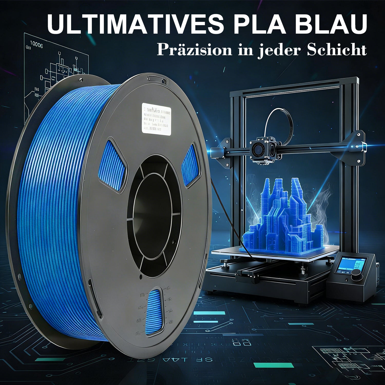 LOVOON PLA Filament Blue 1KG