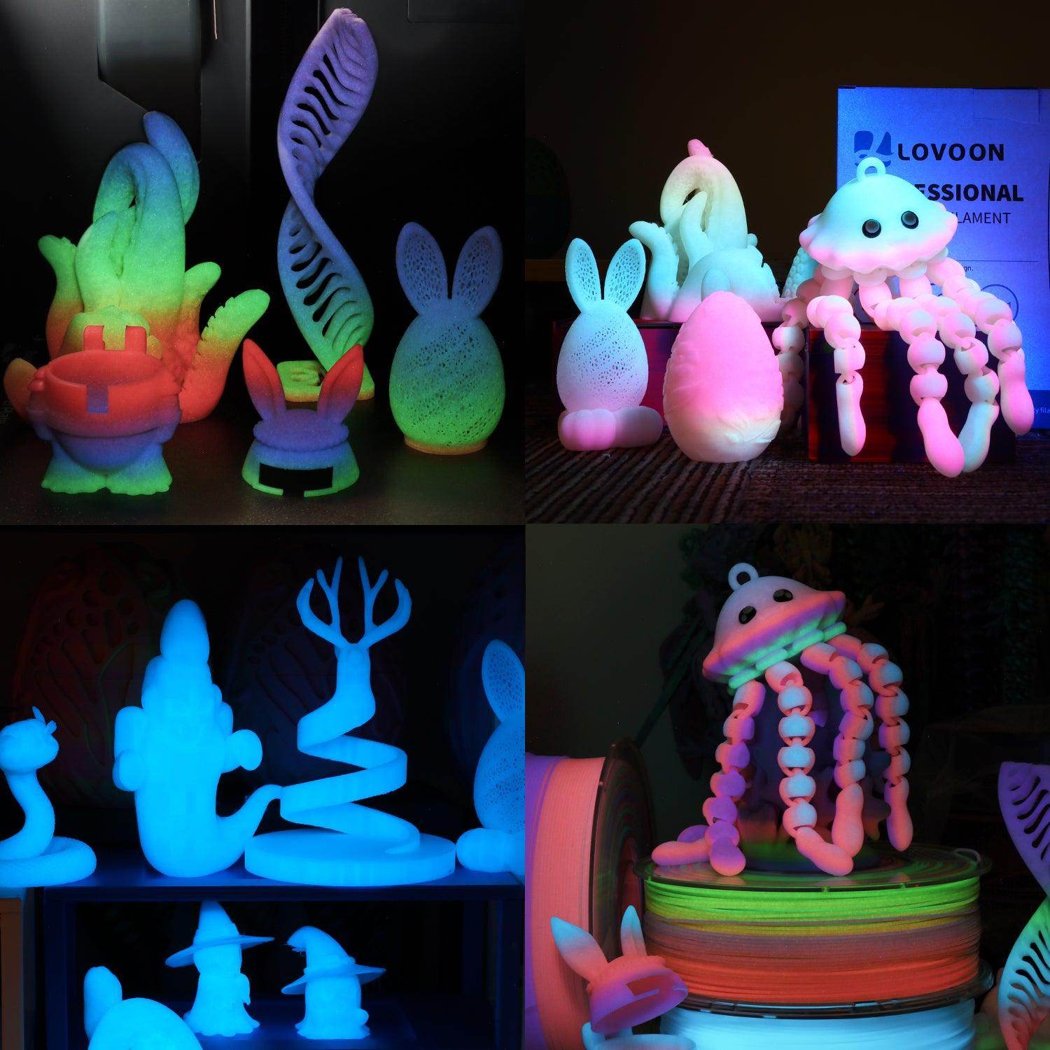 Glow in the Dark PLA Filament Sky Blue - Lovoon